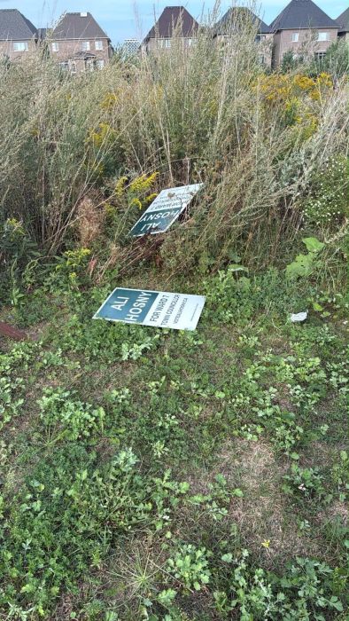More vandalized and thrown away signs :(