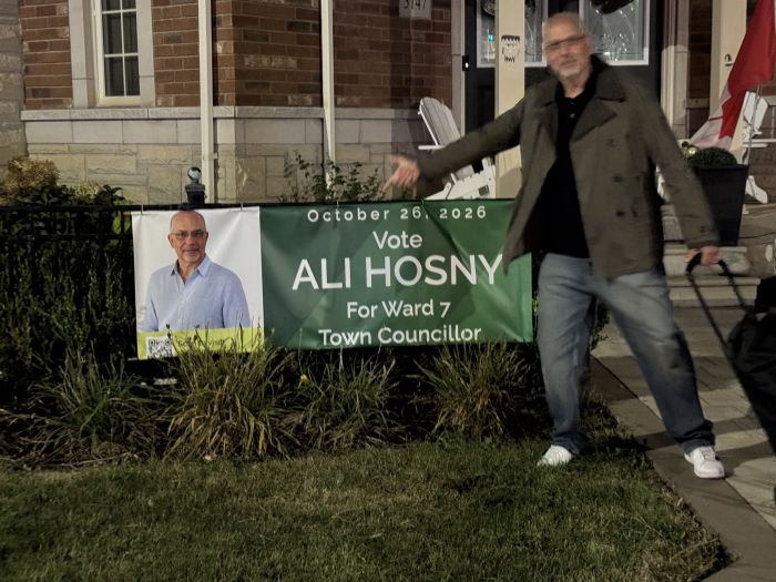 After hanging my large banner (My only large sign) :)