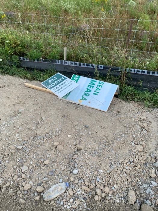 More vandalized and thrown away signs :(